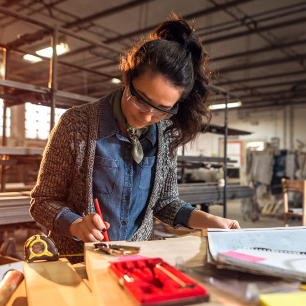 Female Engineer Working