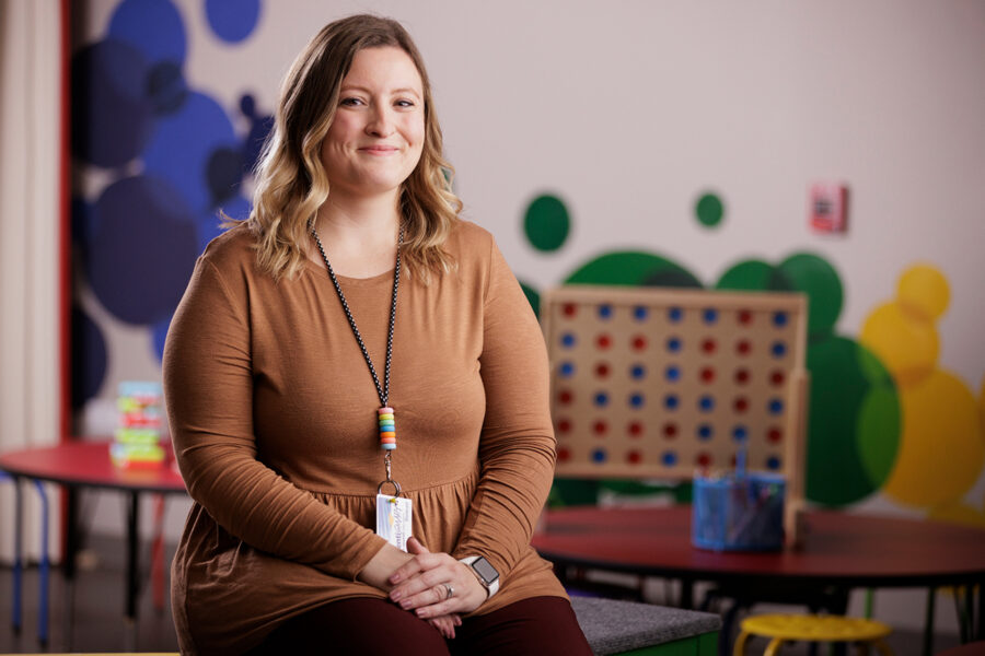 Lisa Carlton in classroom