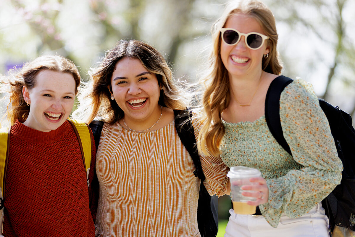 girls smiling at camera