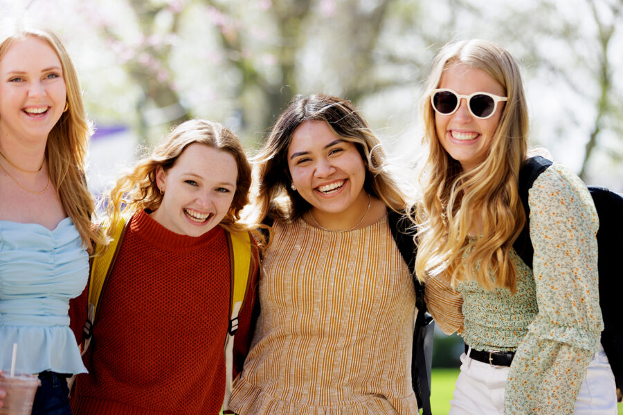 Group of smiling friends