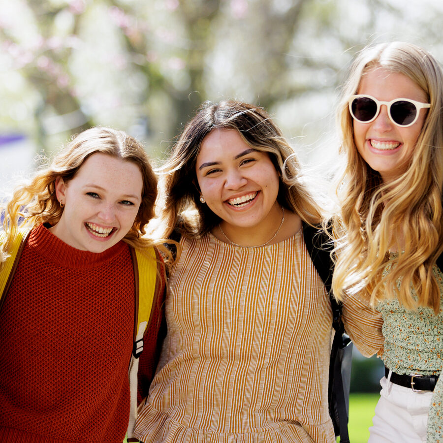 Group of smiling friends