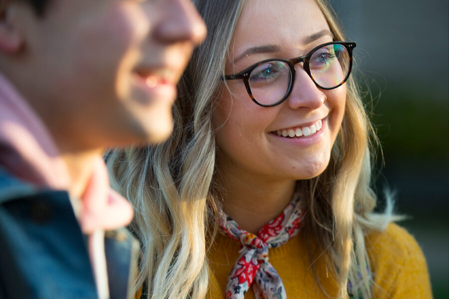 Two smiling students