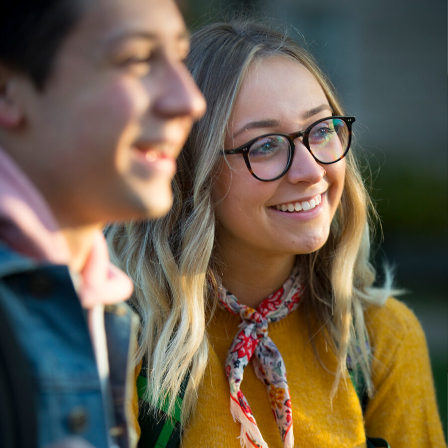 Two smiling students