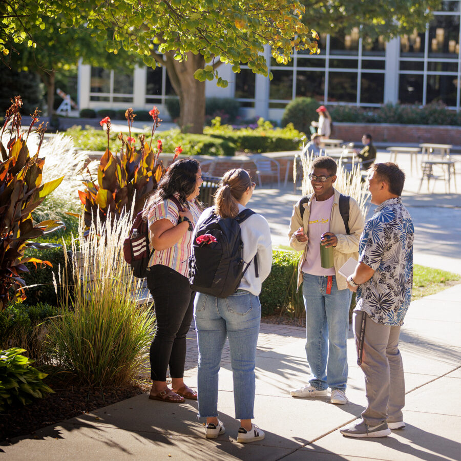 Group photo of students in the Quad