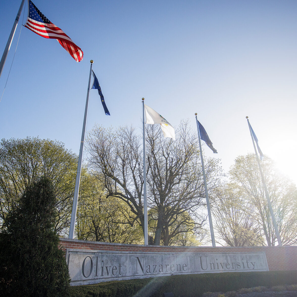 The entrance at Olivet Nazarene University