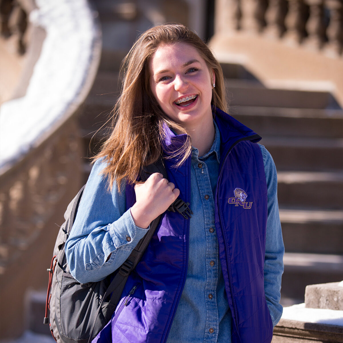 Girl in Olivet fleece