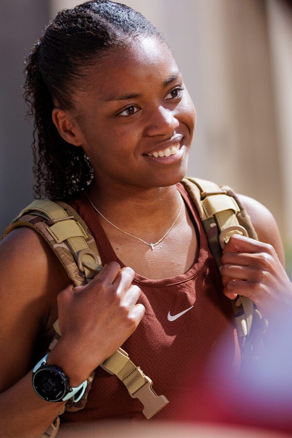 Smiling female student