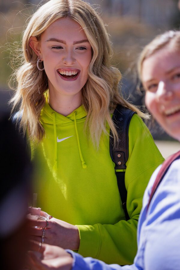 Smiling female student