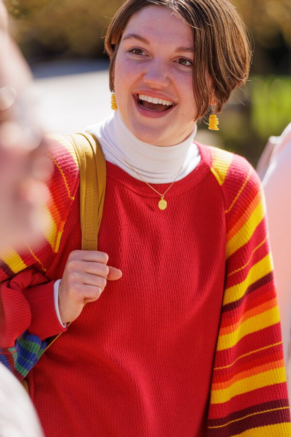 Smiling female student