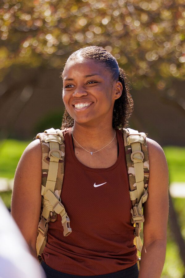 Smiling female student