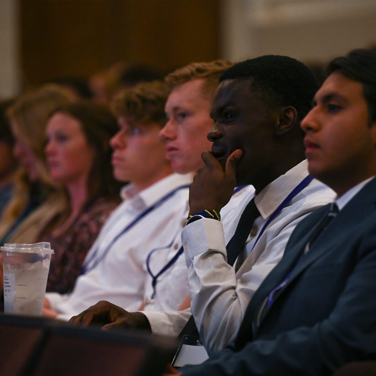 Students listen attentively during the Creatur Conference