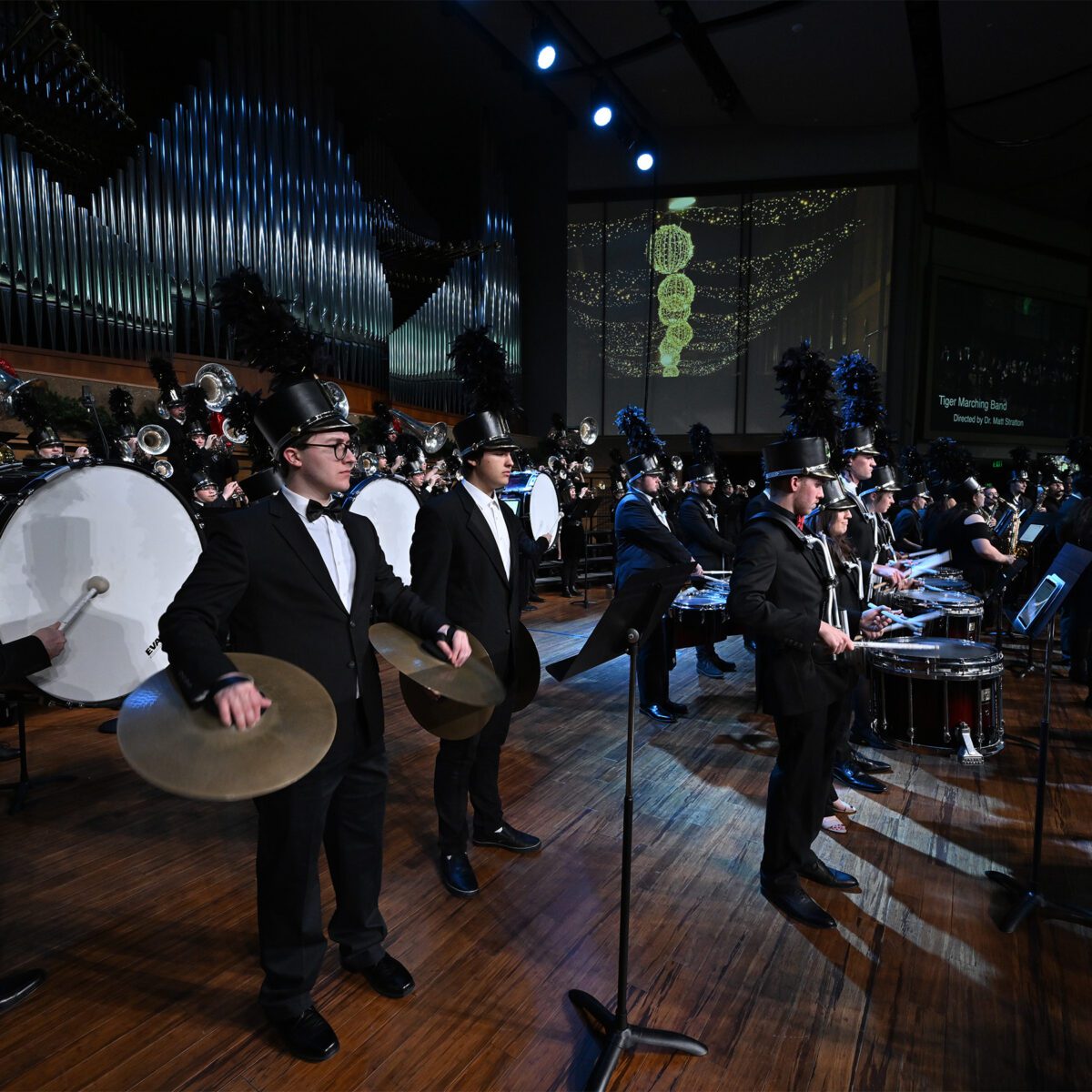 Music ensemble performing during Sounds of the Season