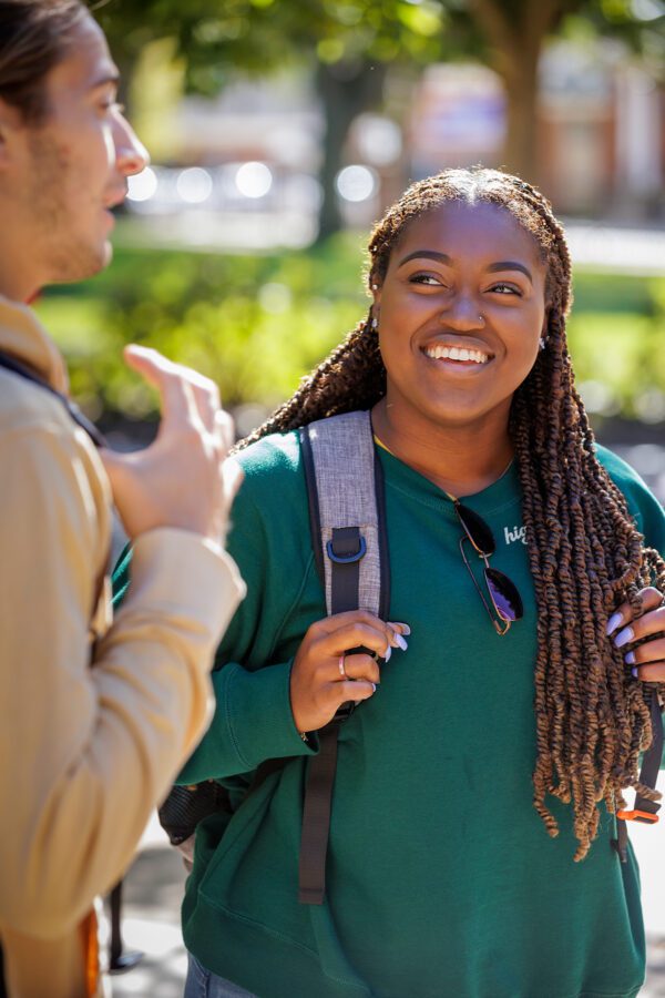 Smiling female student