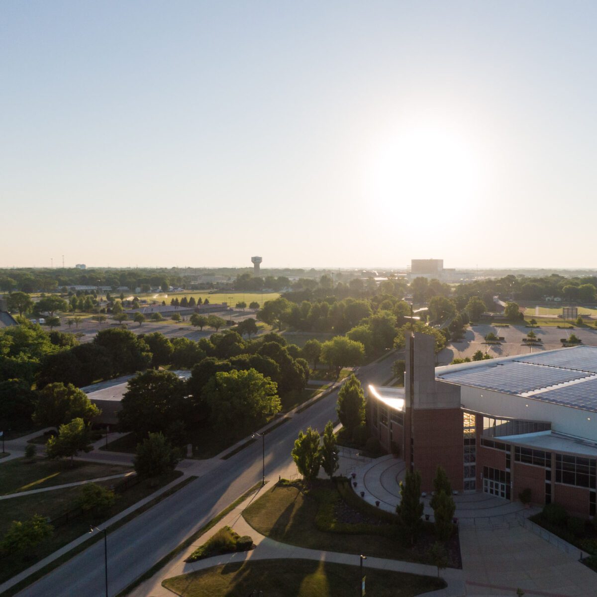 Aerial image of Centennial Chapel