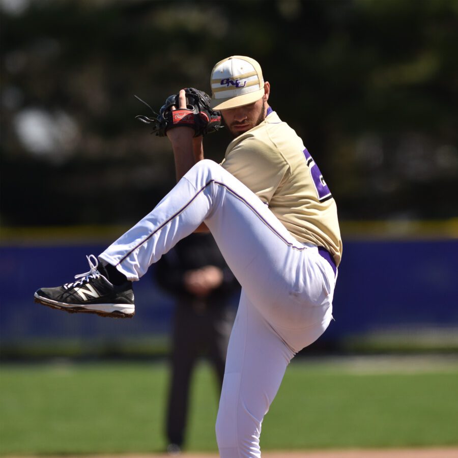 Men's baseball player in action