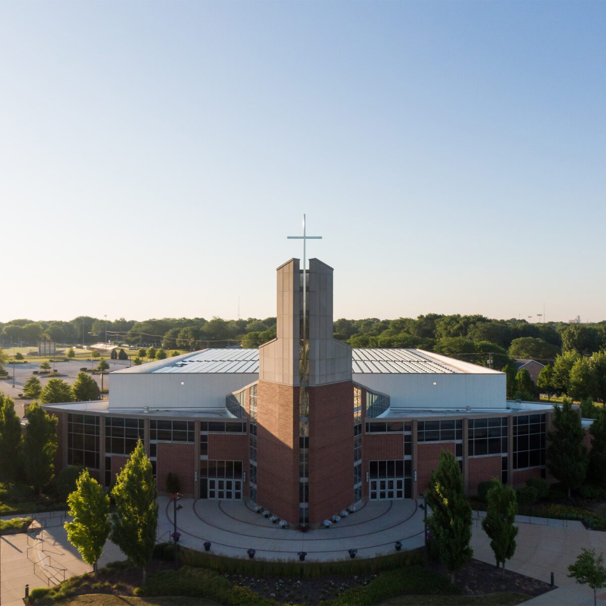 Aerial photo of Centennial Chapel