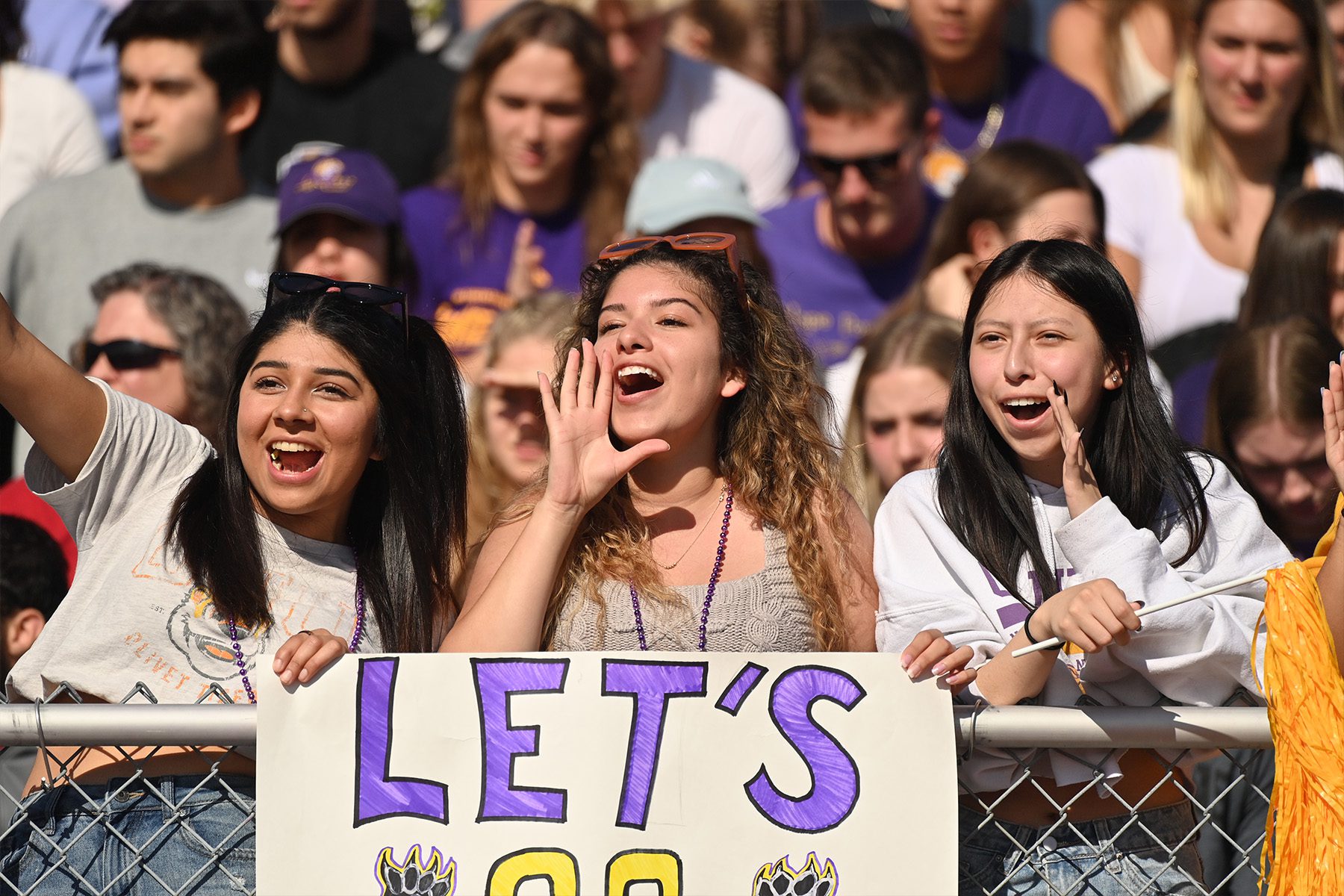 Cheering students