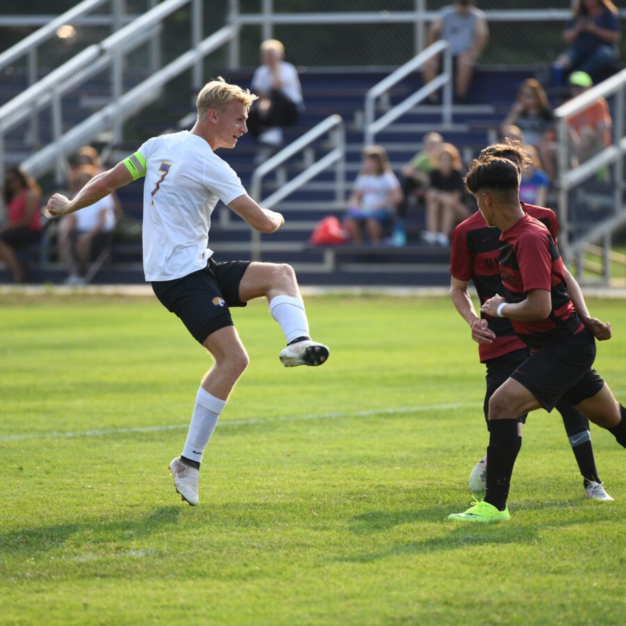 Men's soccer player in action