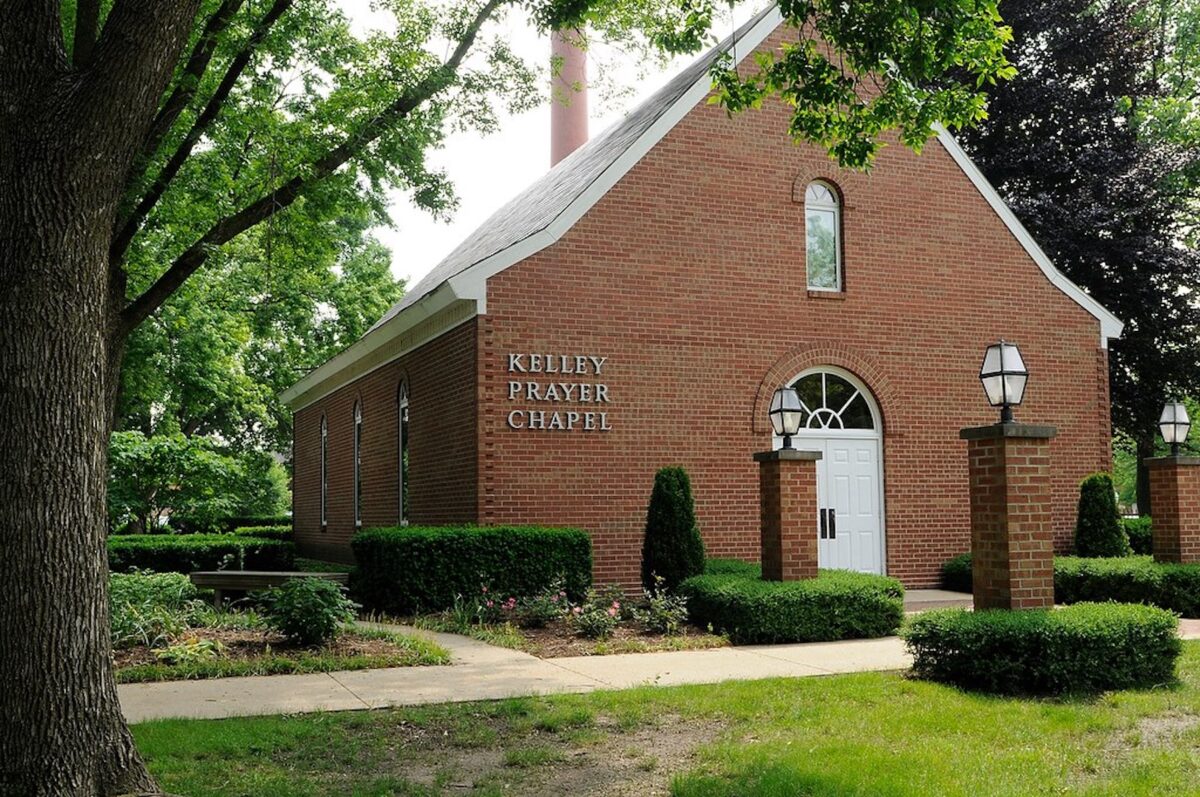 Exterior shot of Kelley Prayer Chapel