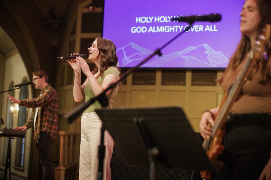 Student led worship at Revival, College Church 2023