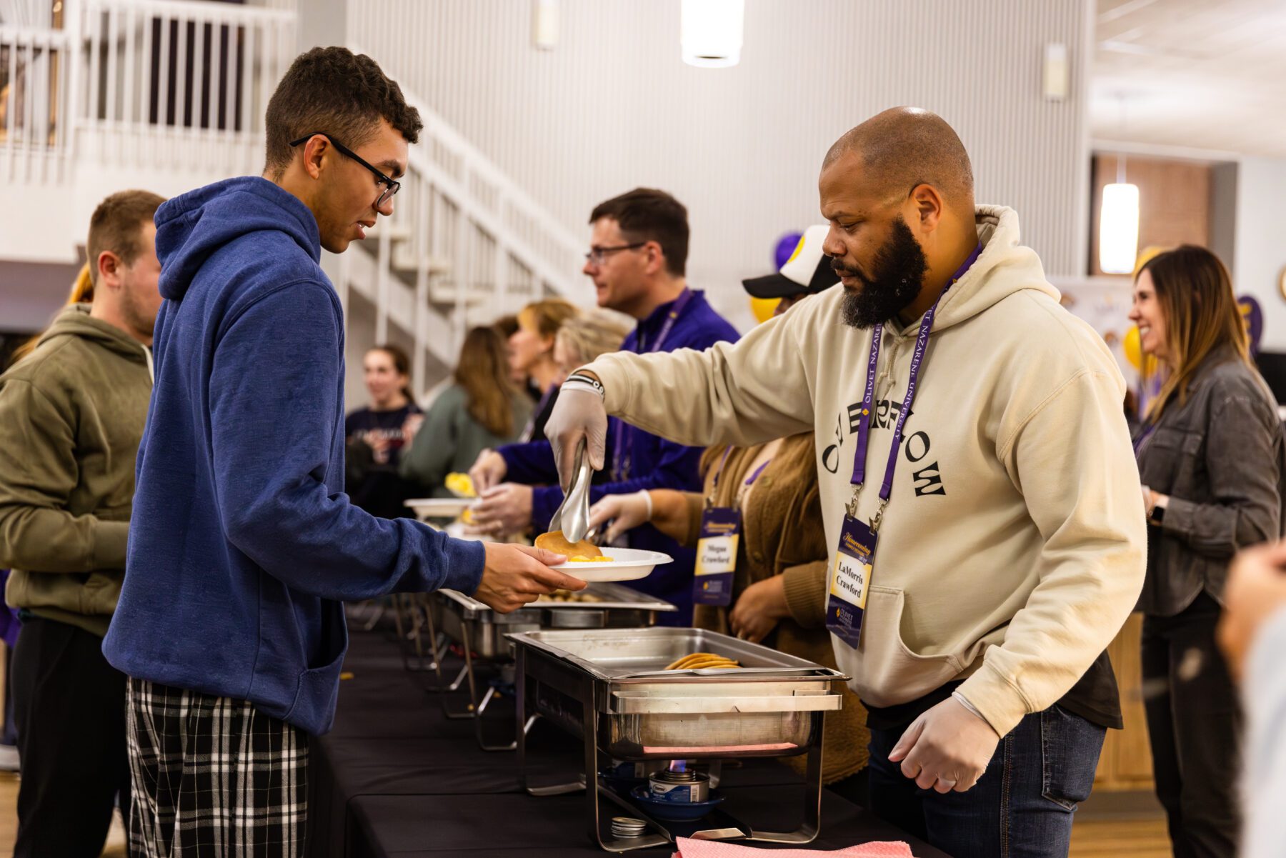 Lamorris Crawford serves as student of Olivet.