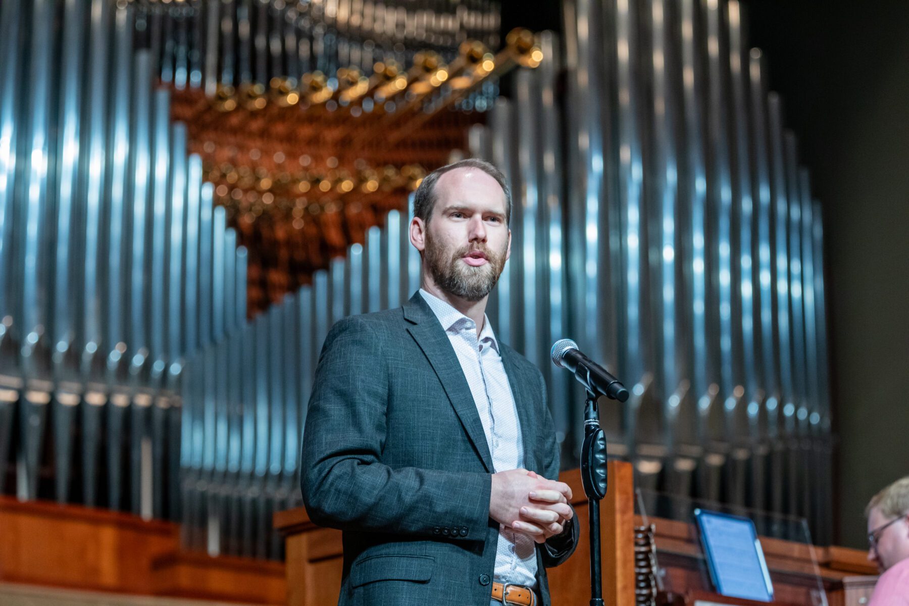 Speaker at the Organ recital concert.