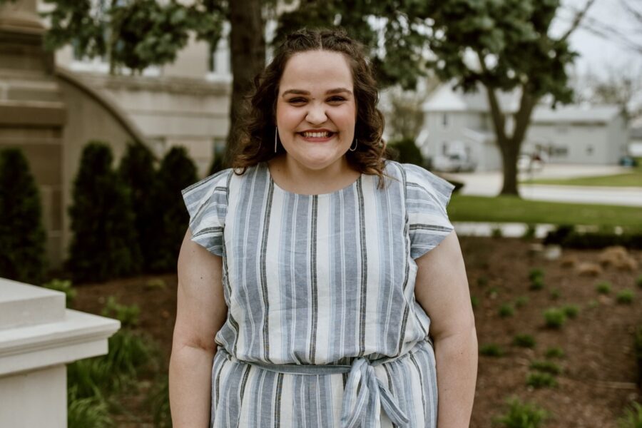 Jacie Wolfe in front of Burke