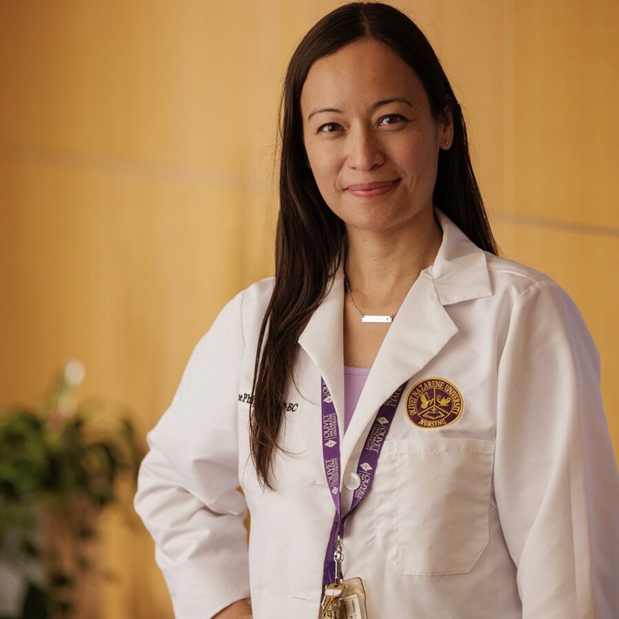 Suzanne Phipps in lab coat