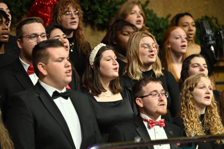 choir students singing