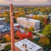 aerial shot of campus