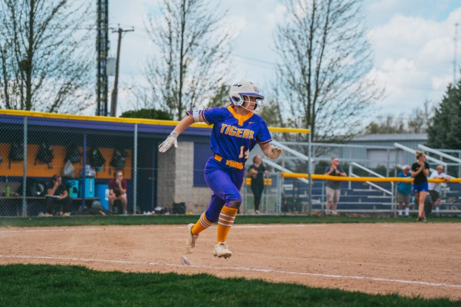 softball player running the bases