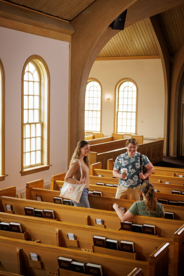 group of students in church