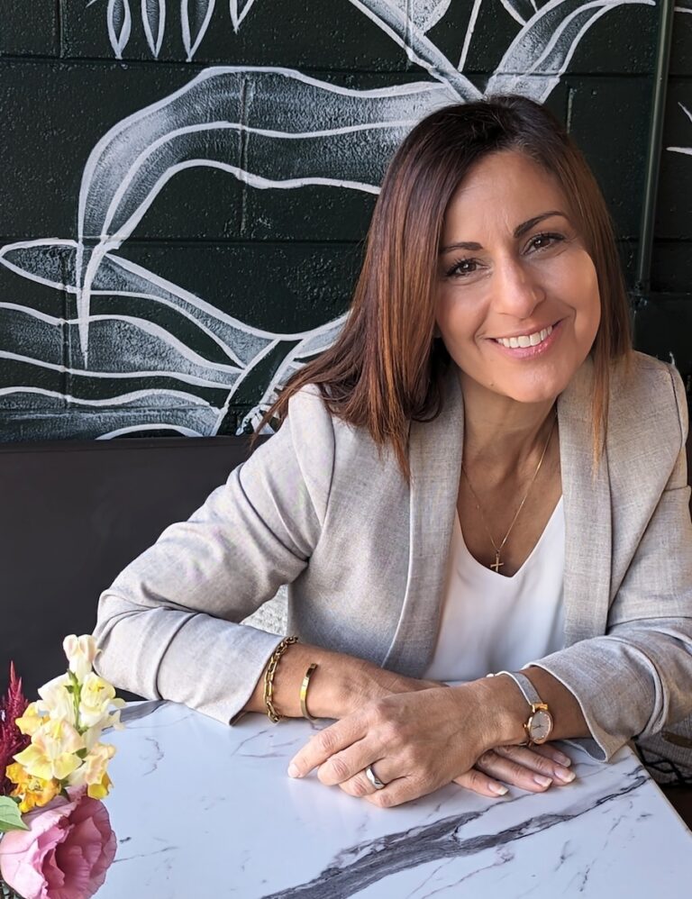 Liz Hehman in coffee shop