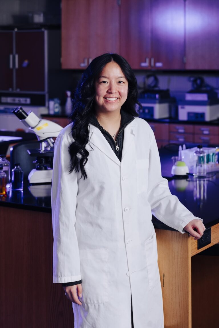 Lucy Martinson posing in lab