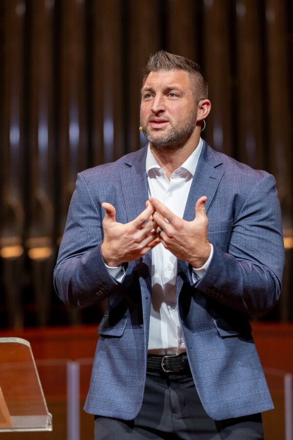 Tim Tebow speaking in chapel