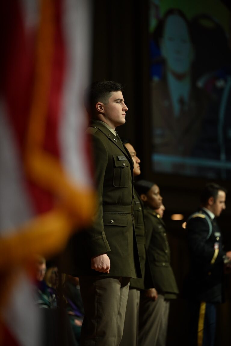 ROTC students at graduation