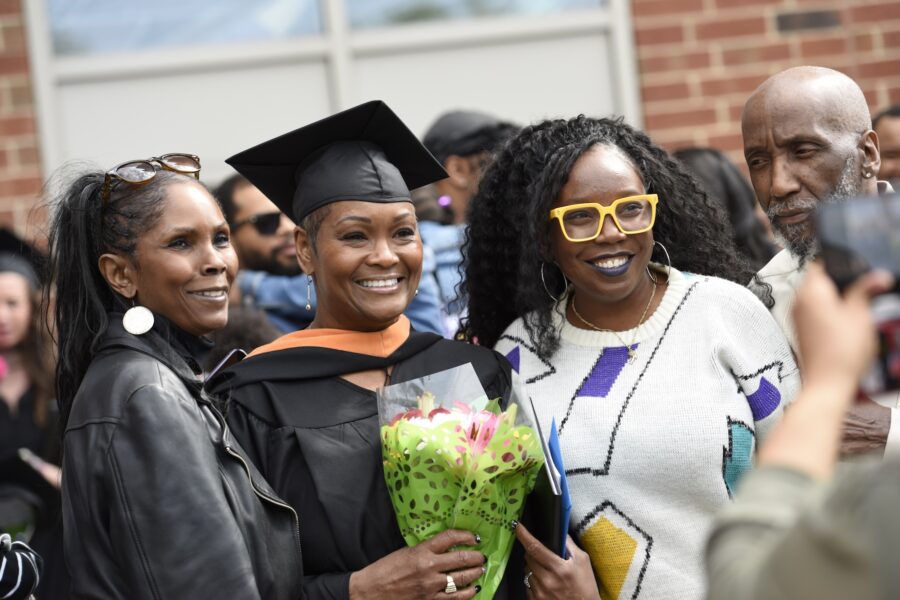 women at graduation