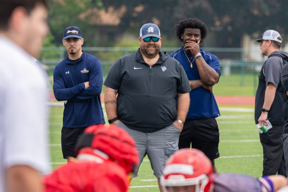 Coaches from Mount Mercy University and Saint Ambrose University observe lineman drills at the 2025 Avante Mitchell Football Mega Camp hosted at Olivet Nazarene University

Keep them coming—I'm ready for the next!

