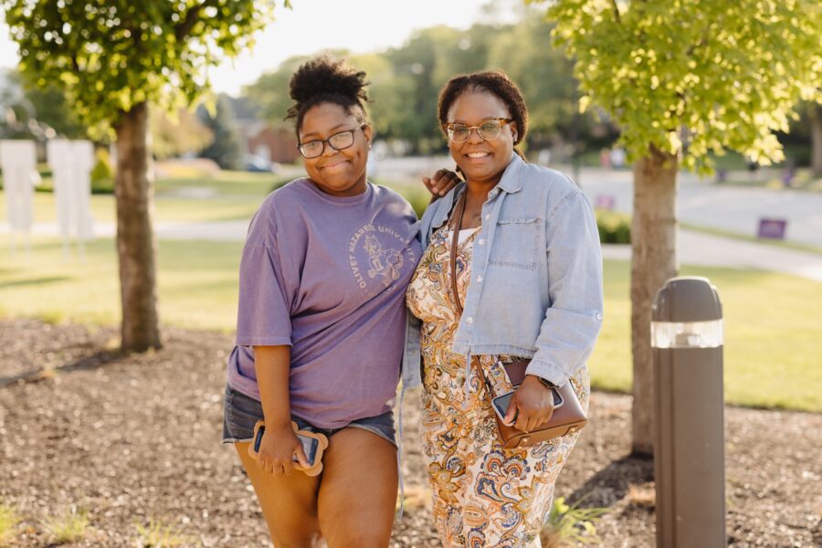 female student with mom