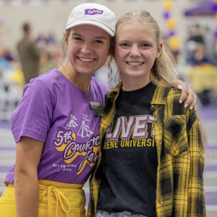 girls smiling during the 5th quarter fair