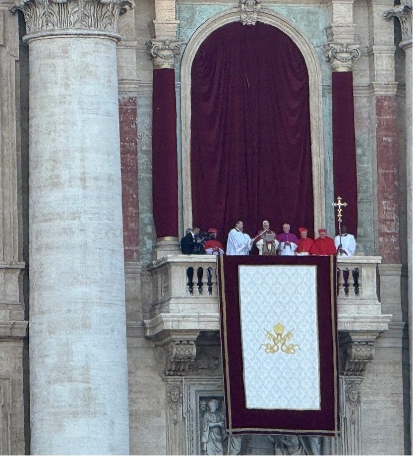 Picture of the pope being announced