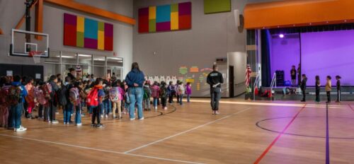 Kids saying the Pledge of Allegiance
