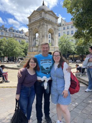 Heather with Dr. reverts in Paris and her friend Diane