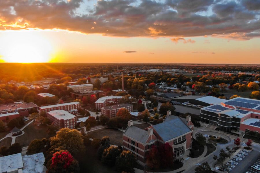 Ariel picture of Olivet Nazarene University's campus