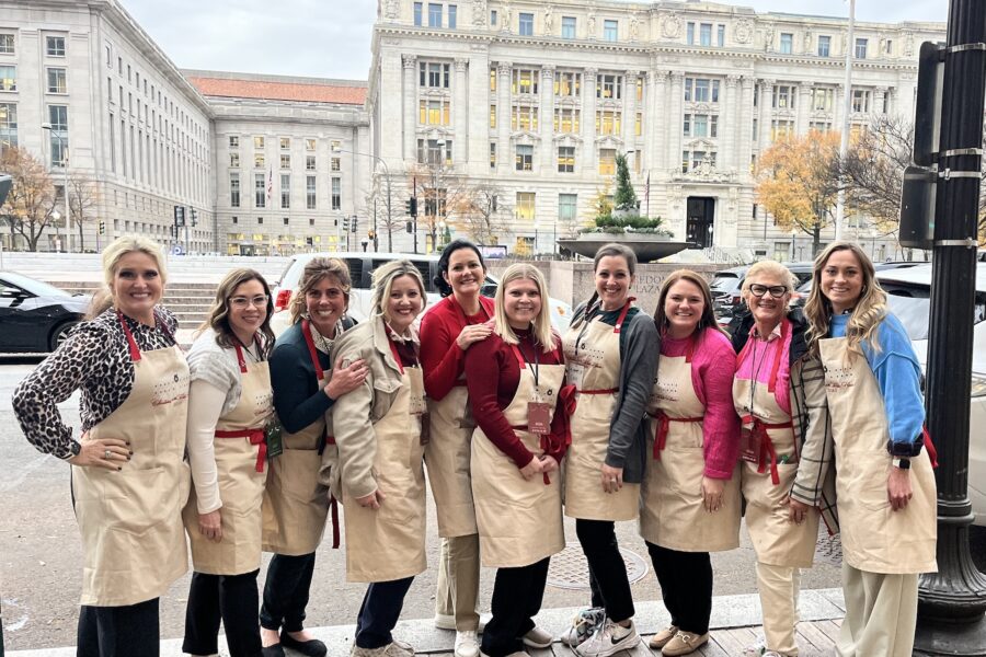 Katie McDonald and other volunteers at White House