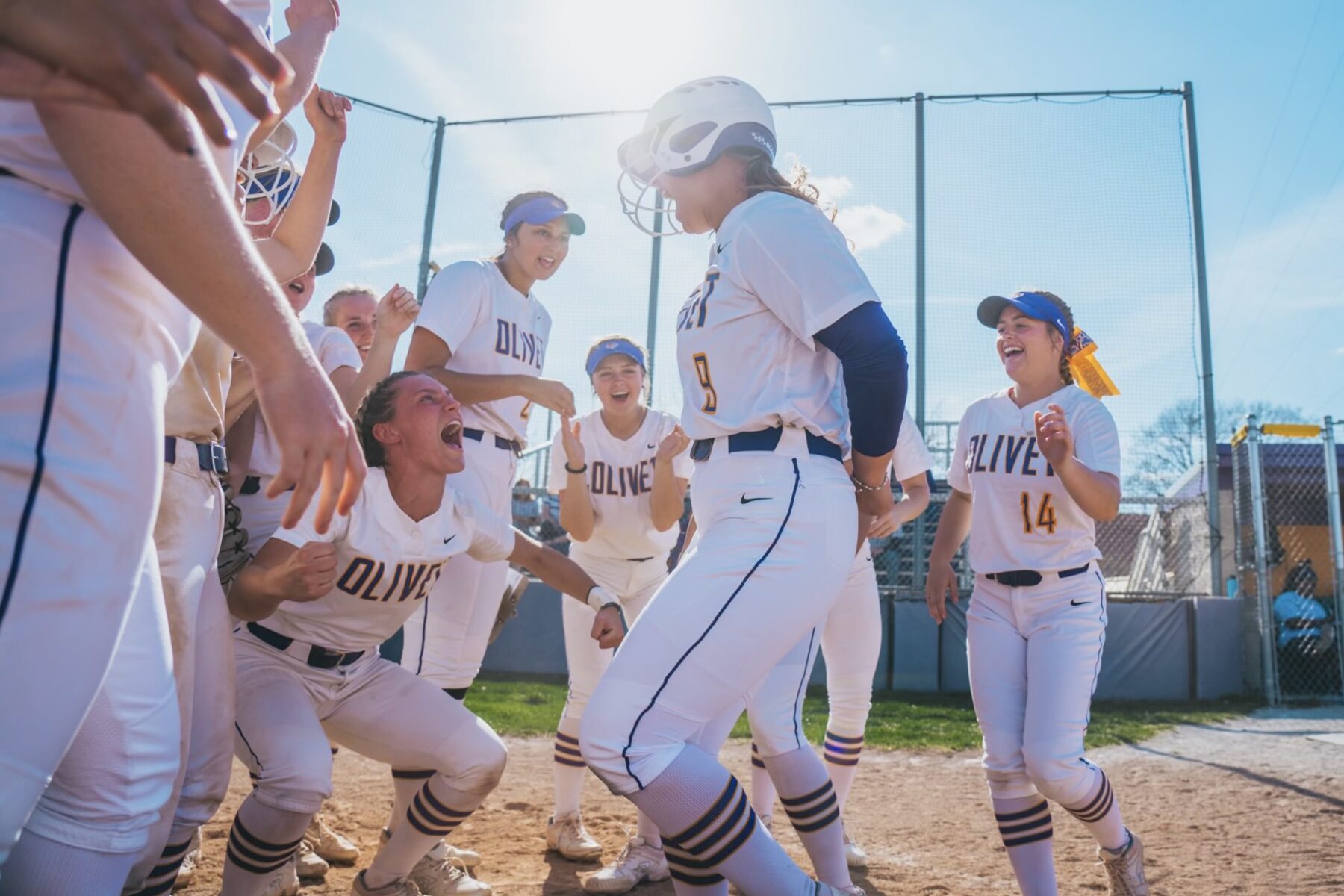 Softball team celebrates