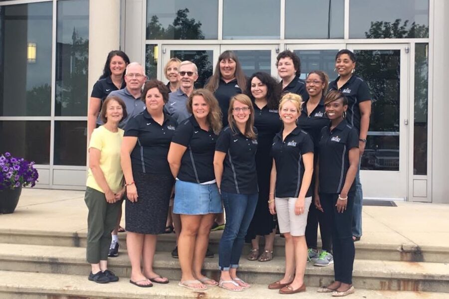 Katie standing with her cohort for a group picture.