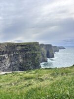 A picture of a coastline cliff