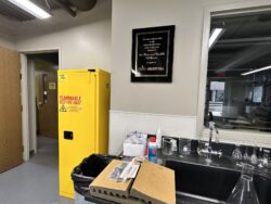 A picture of a lab at Olivet with equipment donated from EAL.