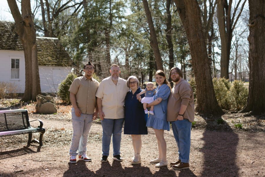 Brian Utter with his family.